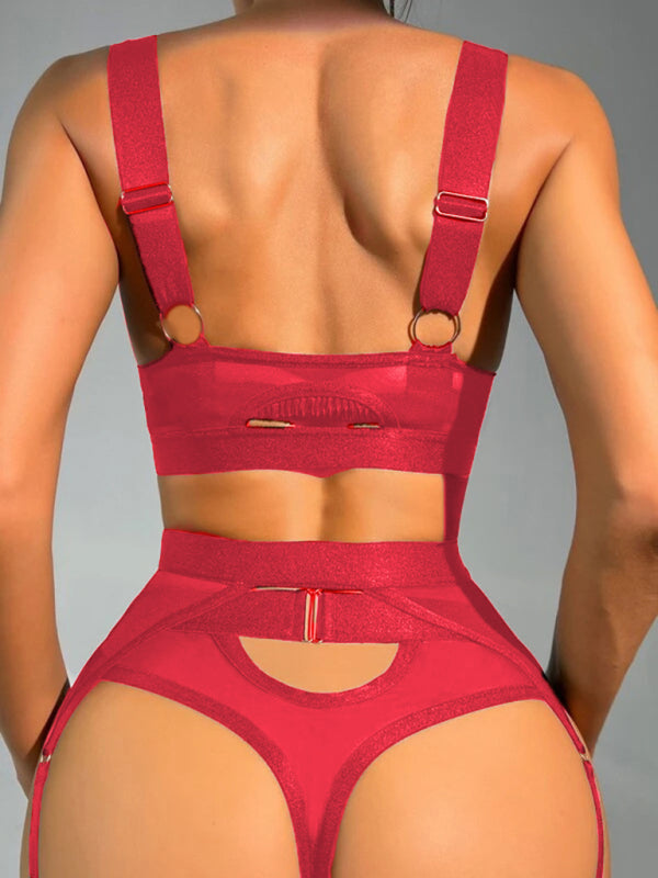 Women's solid color sexy lingerie sets