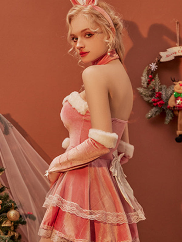Christmas sexy lingerie uniform temptation