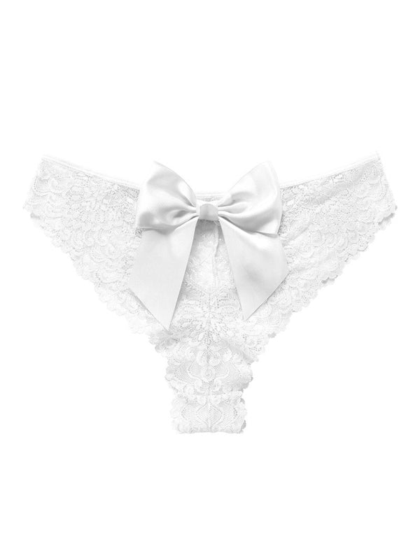 New Christmas outfit sexy bow breathable lace low waist panties